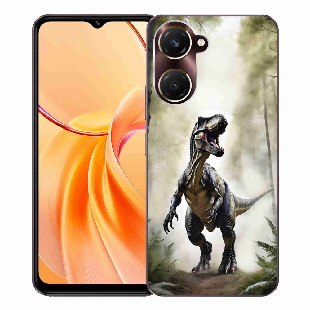 Gelový kryt mmCase na Vivo Y28s 5G - naštvaný T-Rex