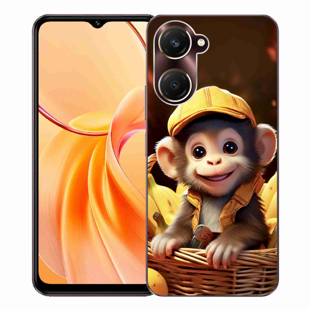 Gelový kryt mmCase na Vivo Y28s 5G - opice v košíku