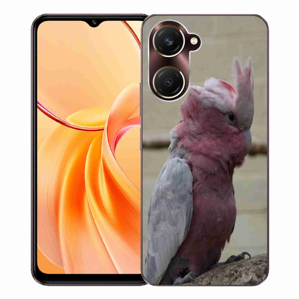 Gelový kryt mmCase na Vivo Y28s 5G - papoušek kakadu růžový