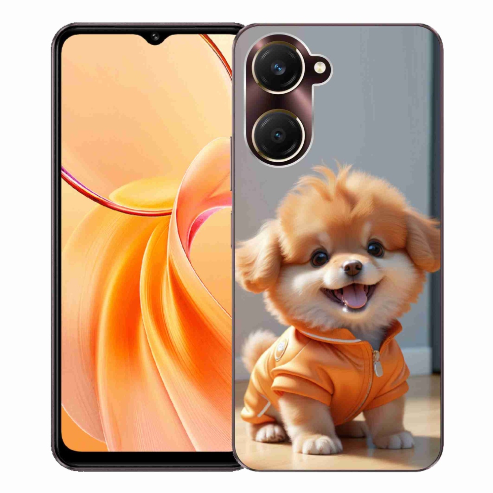 Gelový kryt mmCase na Vivo Y28s 5G - roztomilý pomeranian v mikině