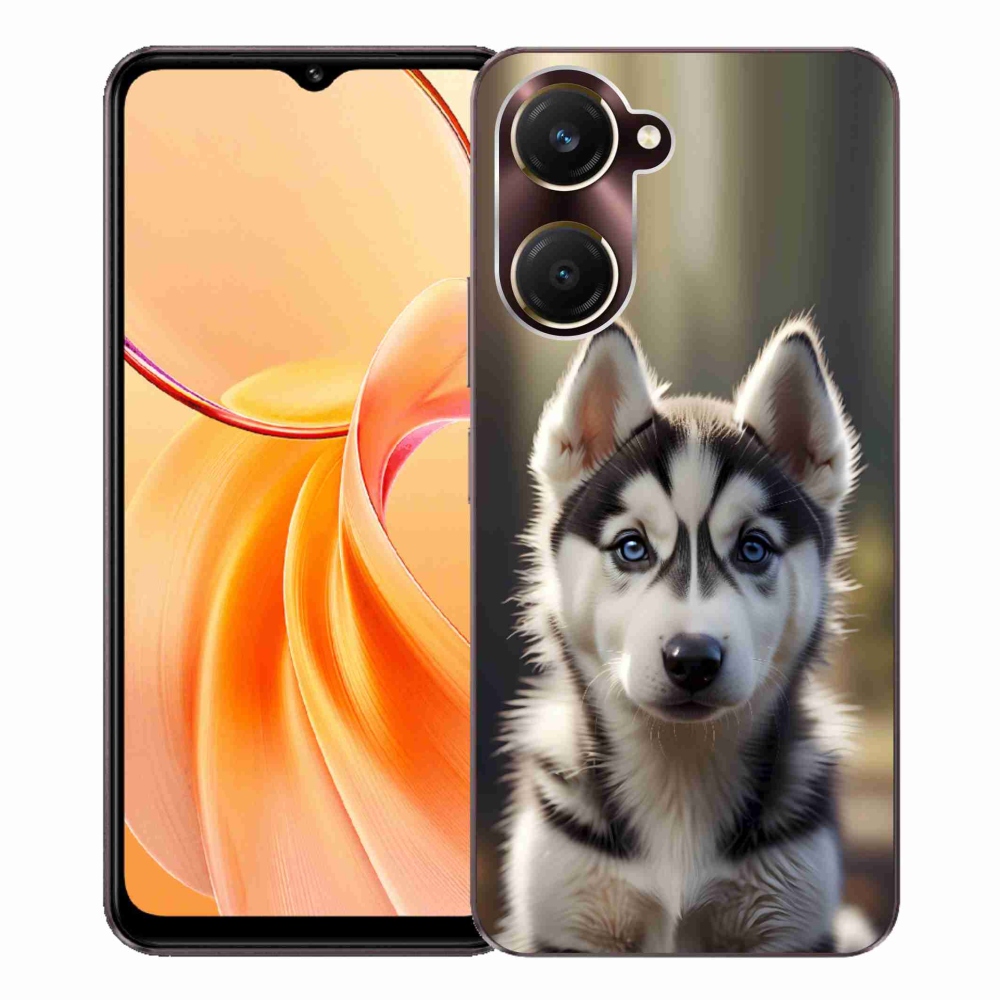 Gelový kryt mmCase na Vivo Y28s 5G - roztomilý sibiřský husky