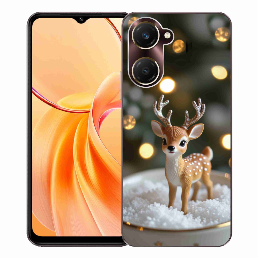 Gelový kryt mmCase na Vivo Y28s 5G - roztomilý vánoční jelen