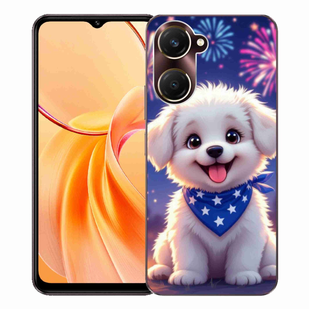 Gelový kryt mmCase na Vivo Y28s 5G - slavnostní štěně