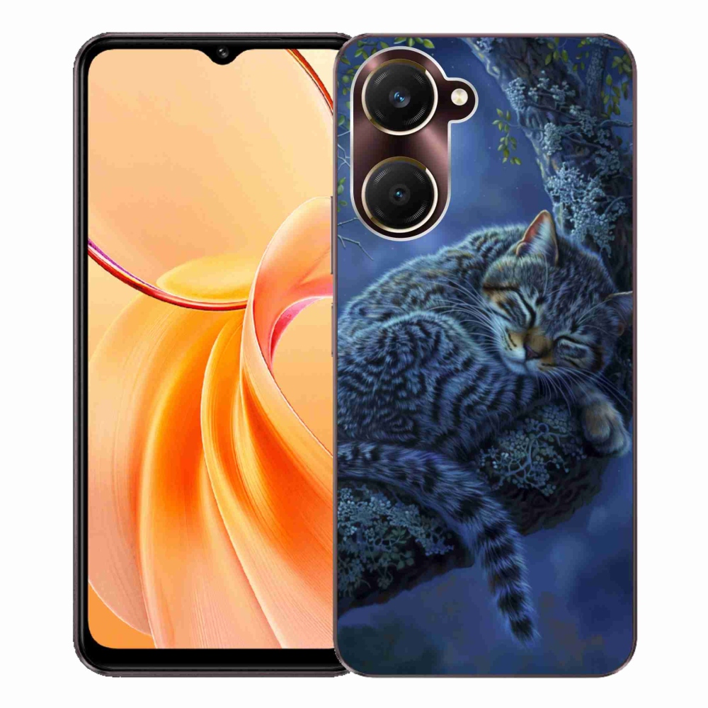 Gelový kryt mmCase na Vivo Y28s 5G - spící kočka