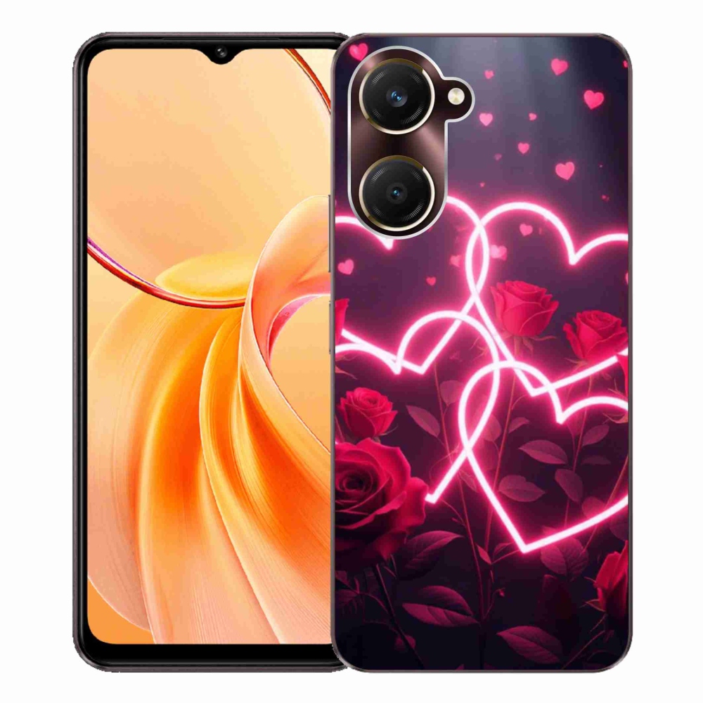 Gelový kryt mmCase na Vivo Y28s 5G - srdce lásky