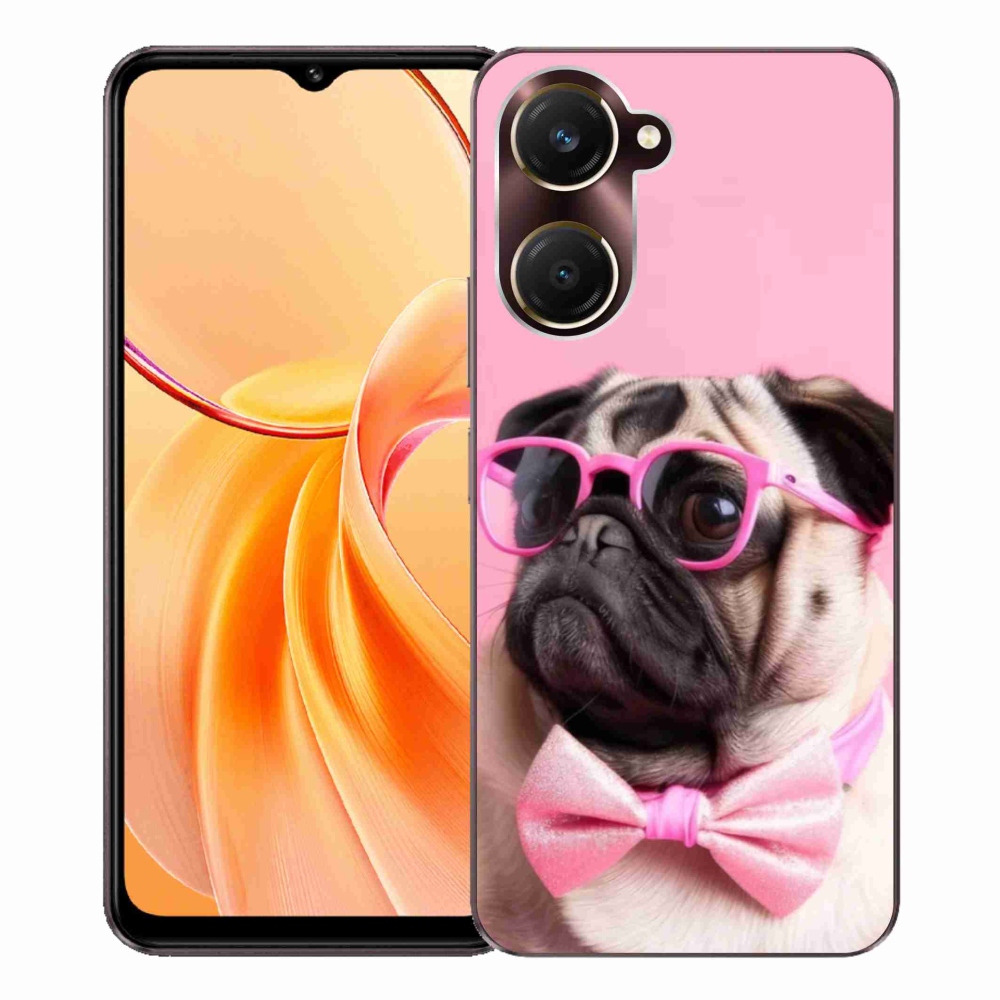 Gelový kryt mmCase na Vivo Y28s 5G - stylový mops