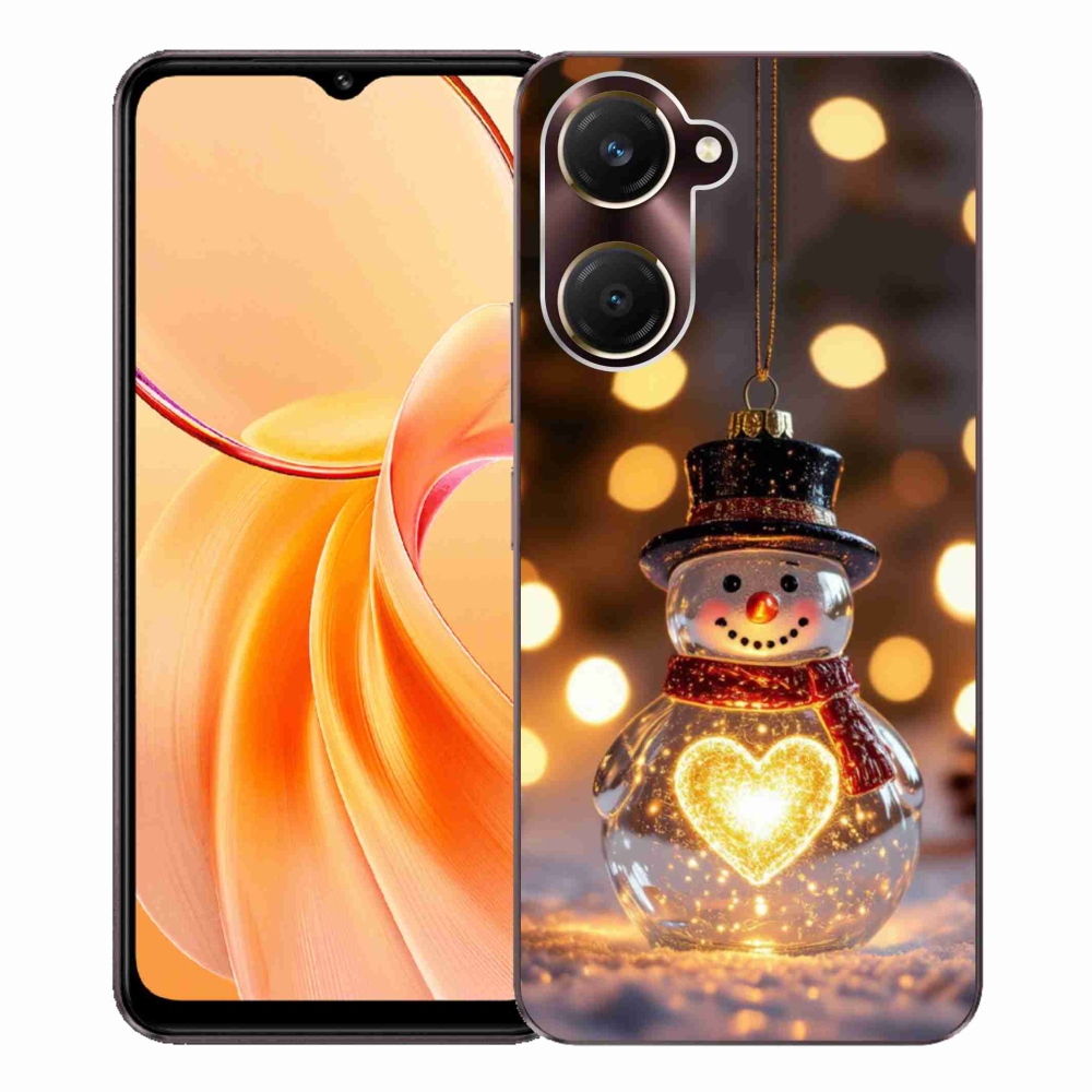 Gelový kryt mmCase na Vivo Y28s 5G - svítící vánoční sněhulák