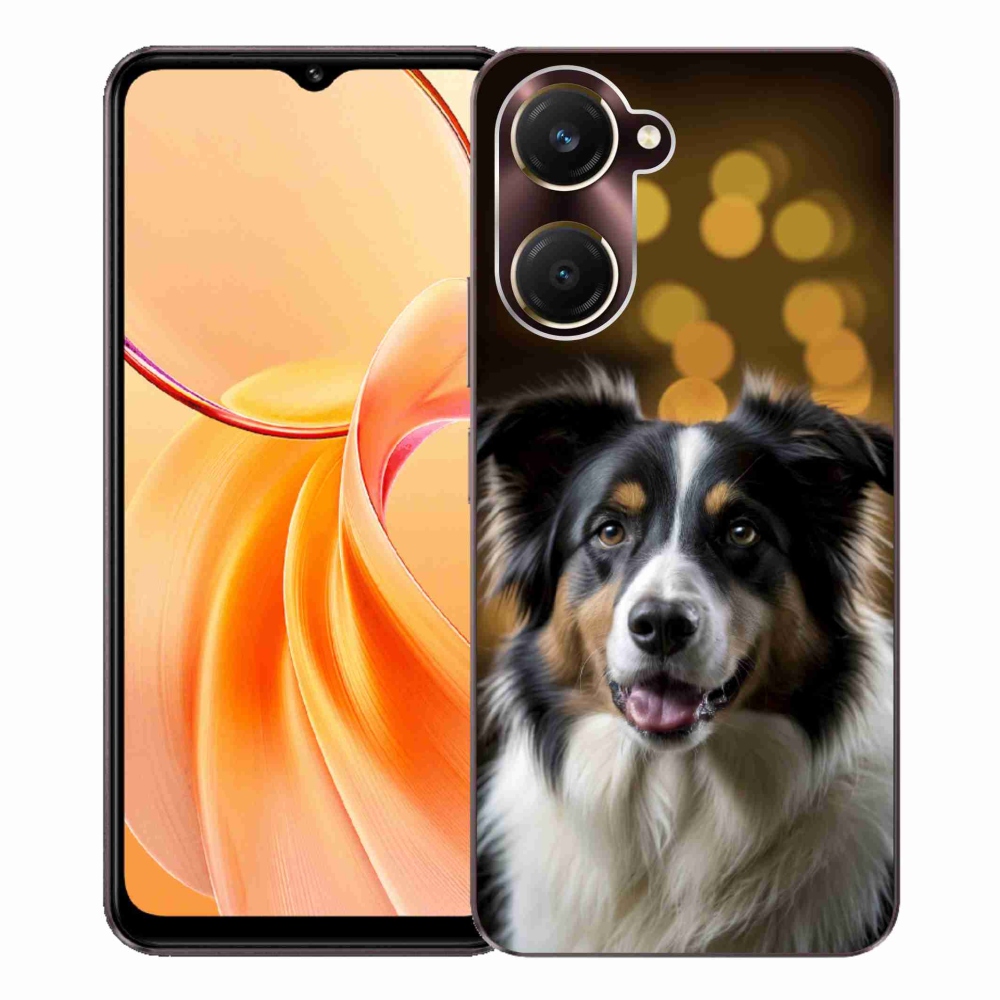Gelový kryt mmCase na Vivo Y28s 5G - usměvavý australský ovčák