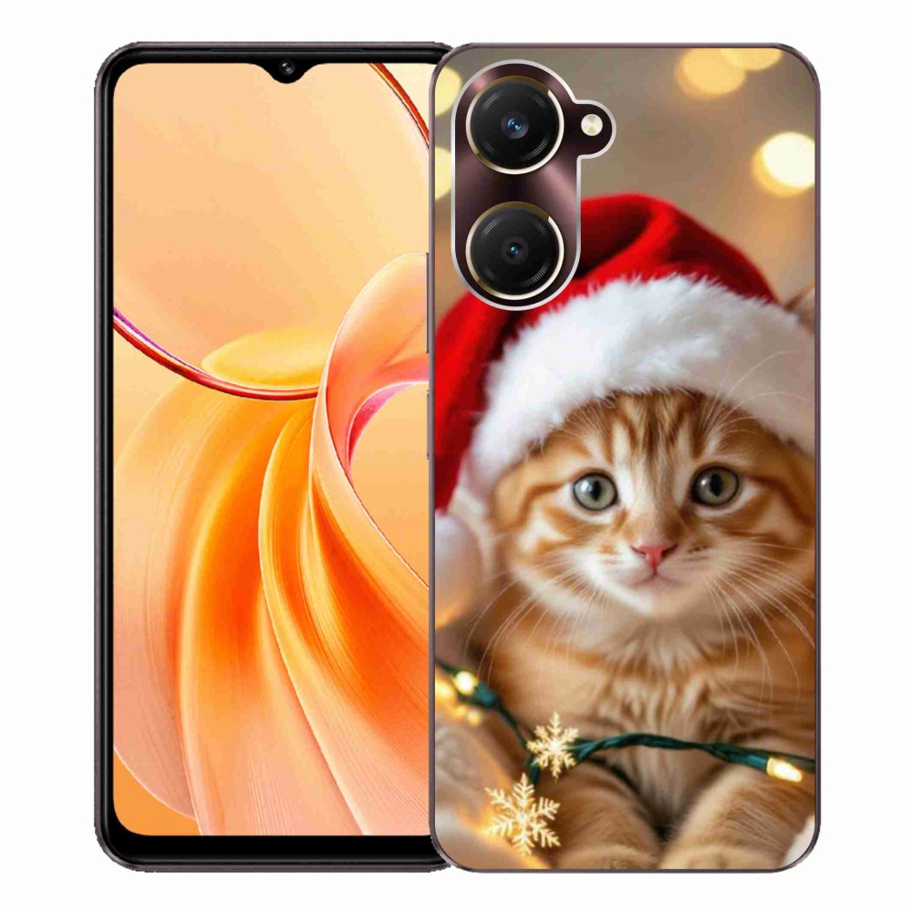 Gelový kryt mmCase na Vivo Y28s 5G - vánoční kotě