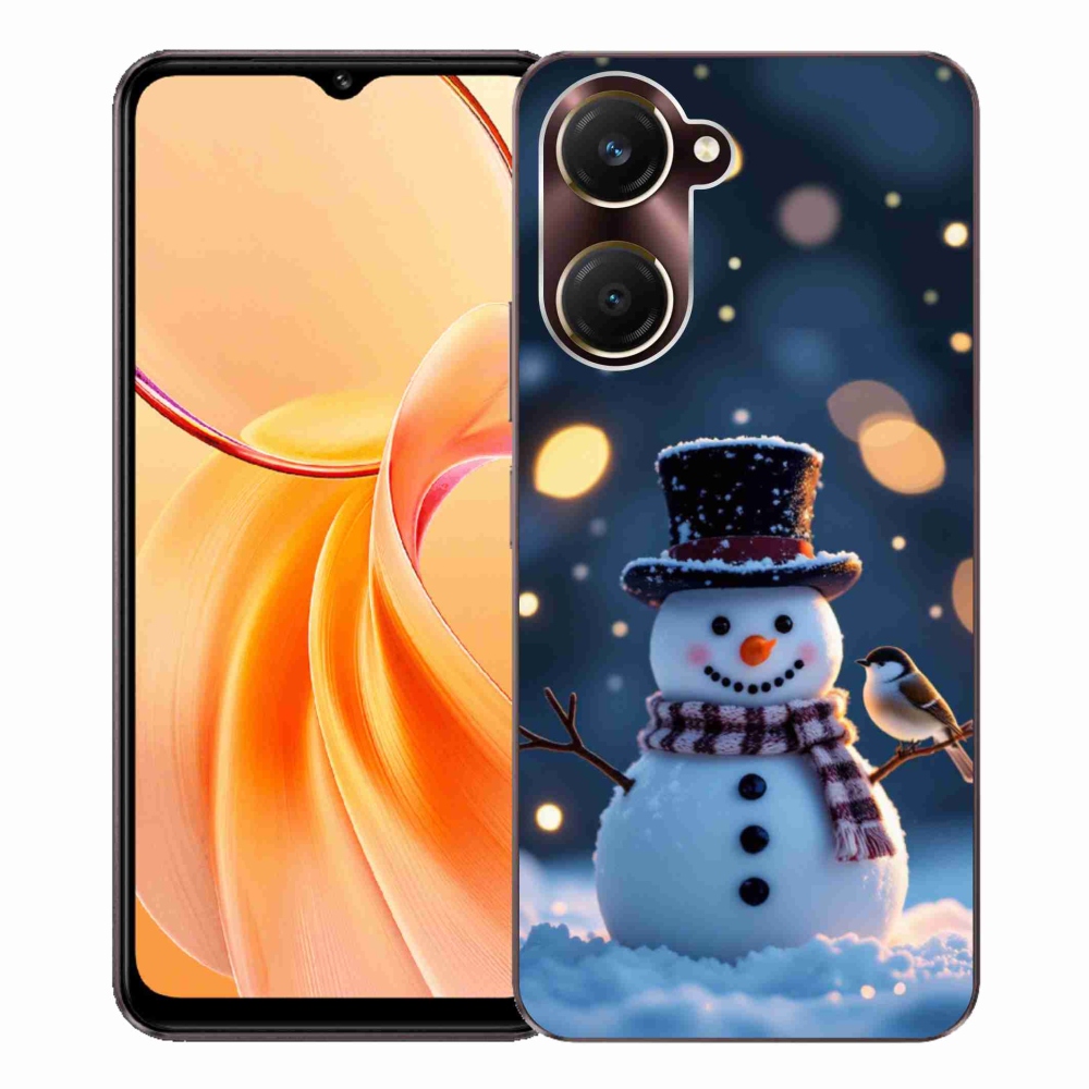 Gelový kryt mmCase na Vivo Y28s 5G - vánoční sněhulák