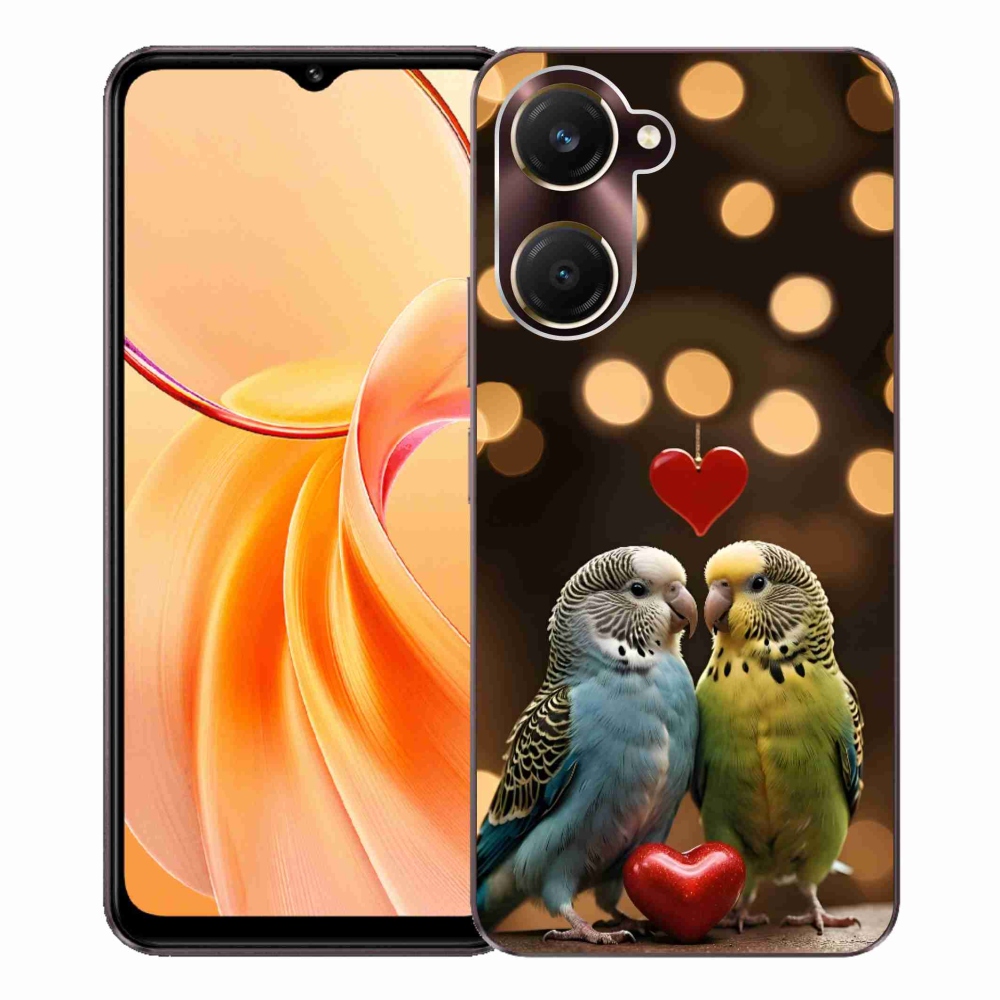 Gelový kryt mmCase na Vivo Y28s 5G - zamilovaní papoušci