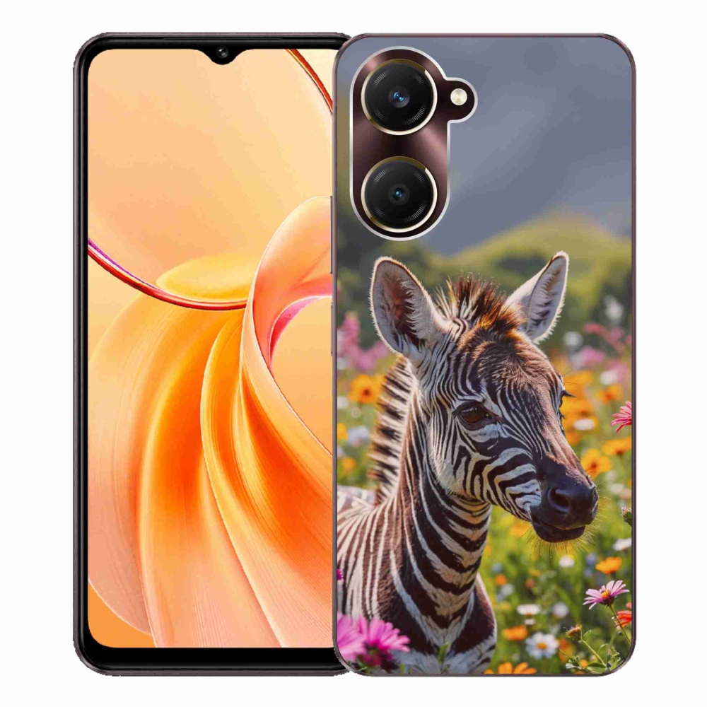 Gelový kryt mmCase na Vivo Y28s 5G - zebra na louce