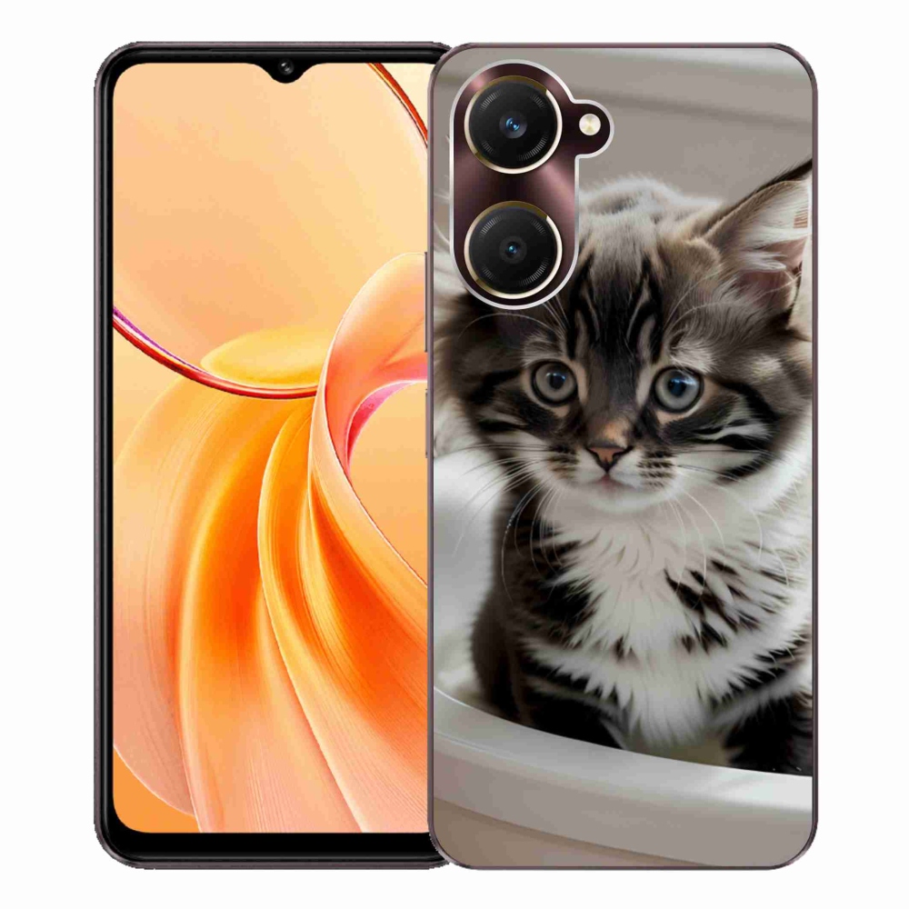 Gelový kryt mmCase na Vivo Y28s 5G - zvědavé kotě