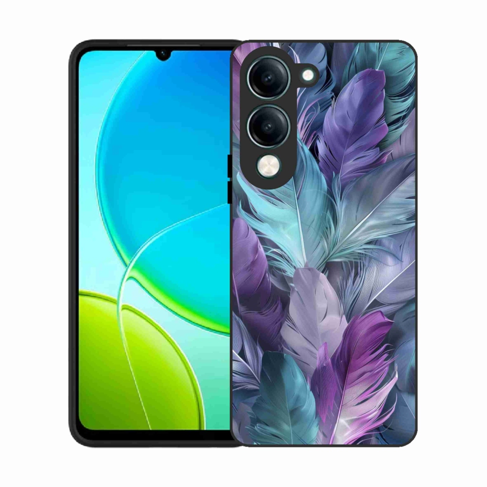 Gelový kryt mmCase na Vivo Y29S 5G - barevné peří 2