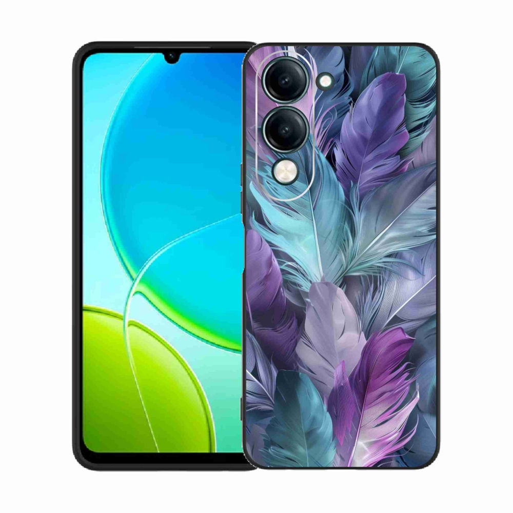 Gelový kryt mmCase na Vivo Y29S 5G - barevné peří 2