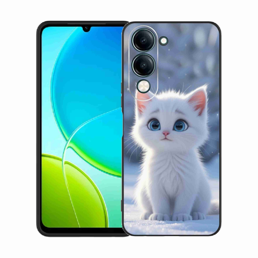 Gelový kryt mmCase na Vivo Y29S 5G - bílé kotě 3