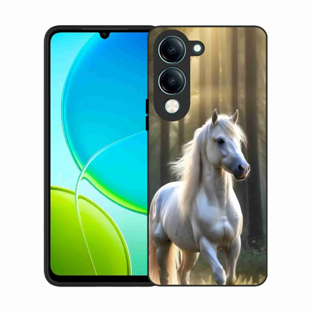 Gelový kryt mmCase na Vivo Y29S 5G - bílý kůň 3