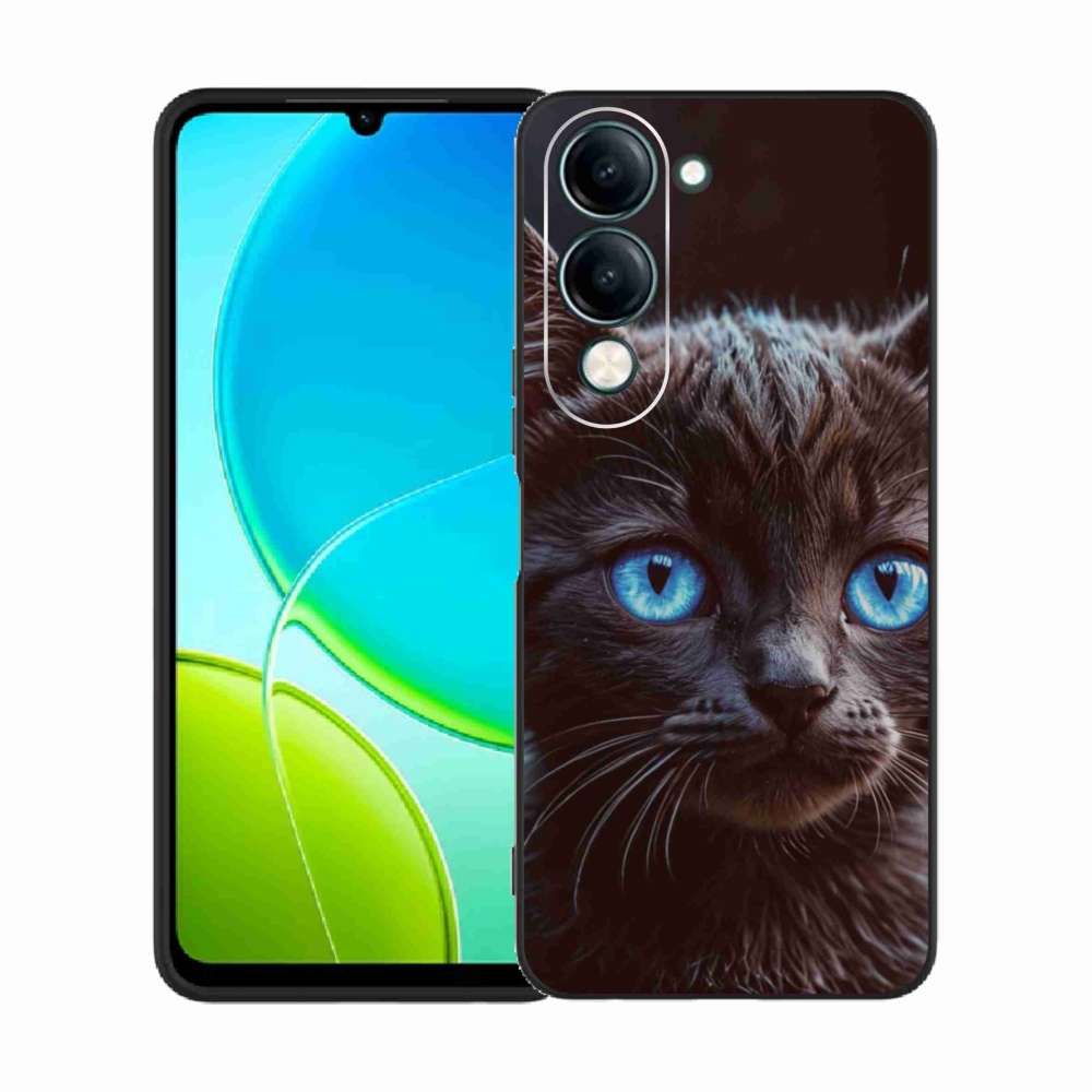 Gelový kryt mmCase na Vivo Y29S 5G - černé kotě 2