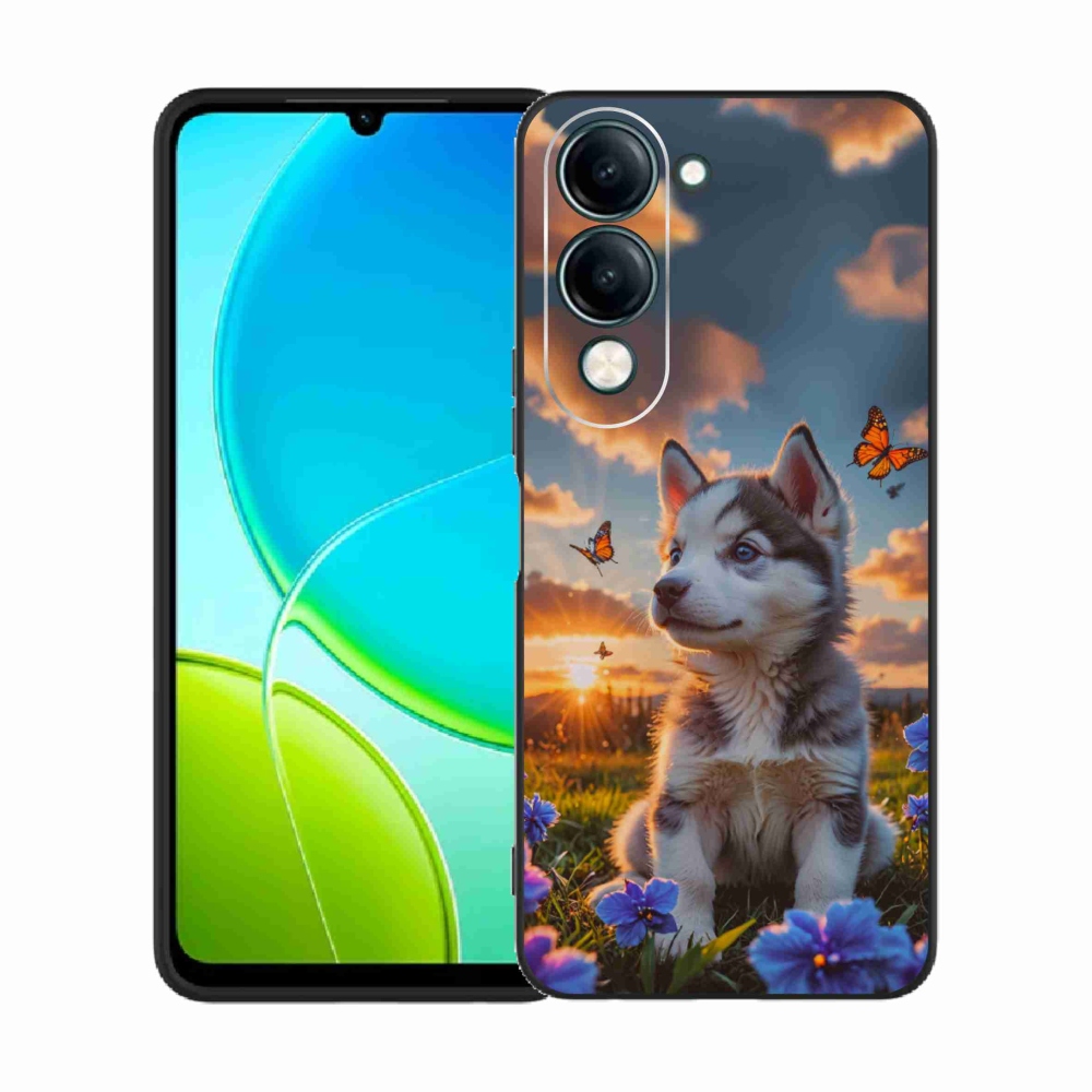 Gelový kryt mmCase na Vivo Y29S 5G - husky při západu slunce