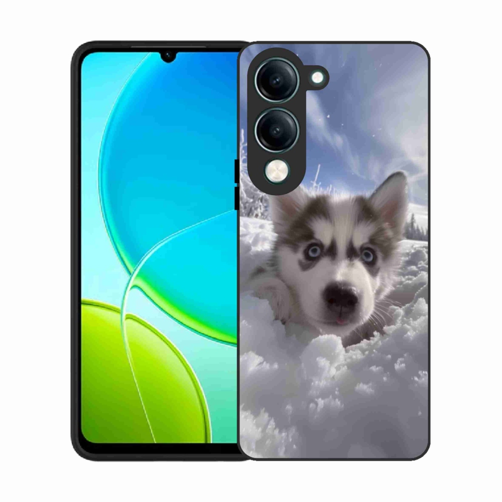 Gelový kryt mmCase na Vivo Y29S 5G - husky ve sněhu