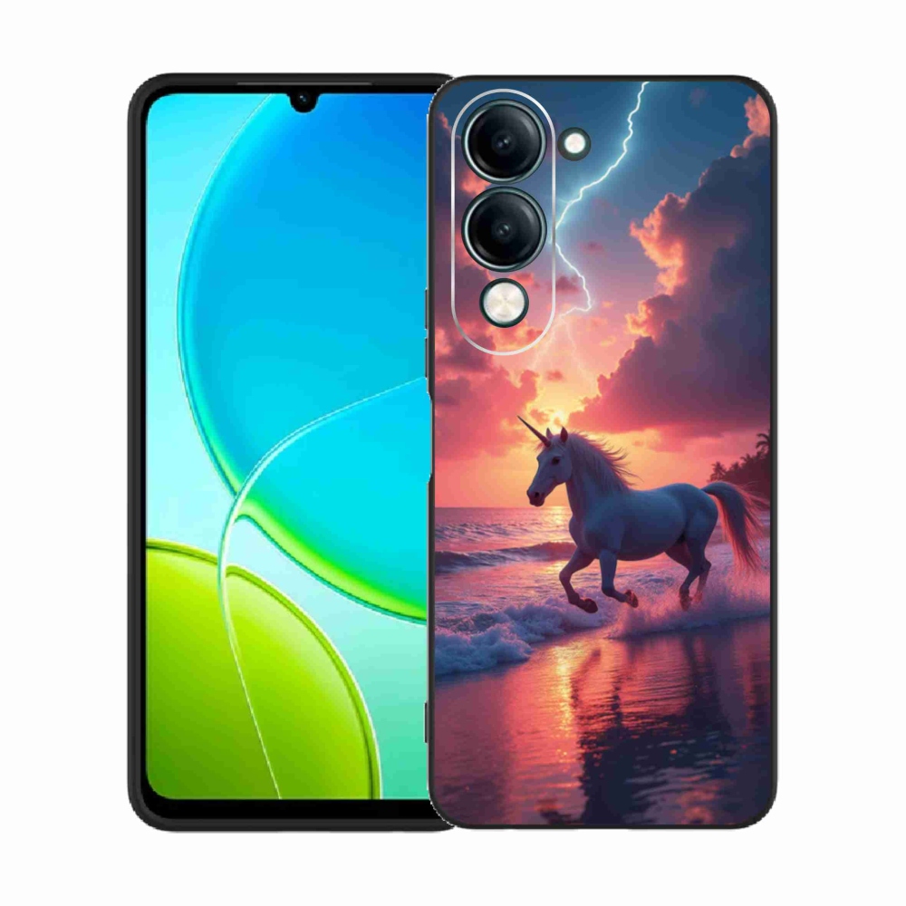 Gelový kryt mmCase na Vivo Y29S 5G - jednorožec na pláži