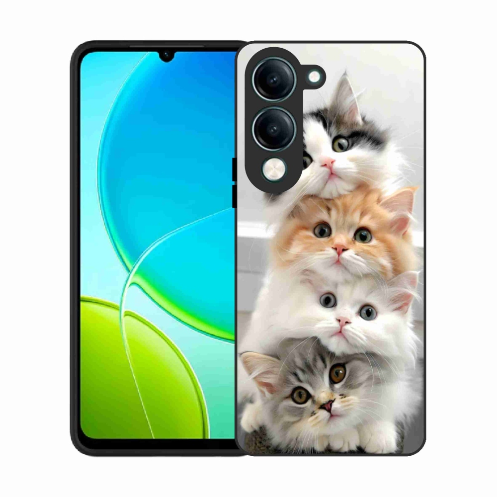 Gelový kryt mmCase na Vivo Y29S 5G - kočičí parta
