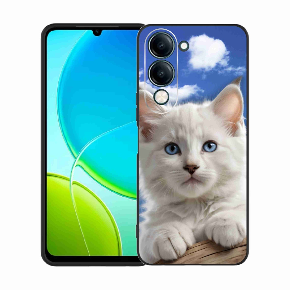 Gelový kryt mmCase na Vivo Y29S 5G - kotě a oblaka