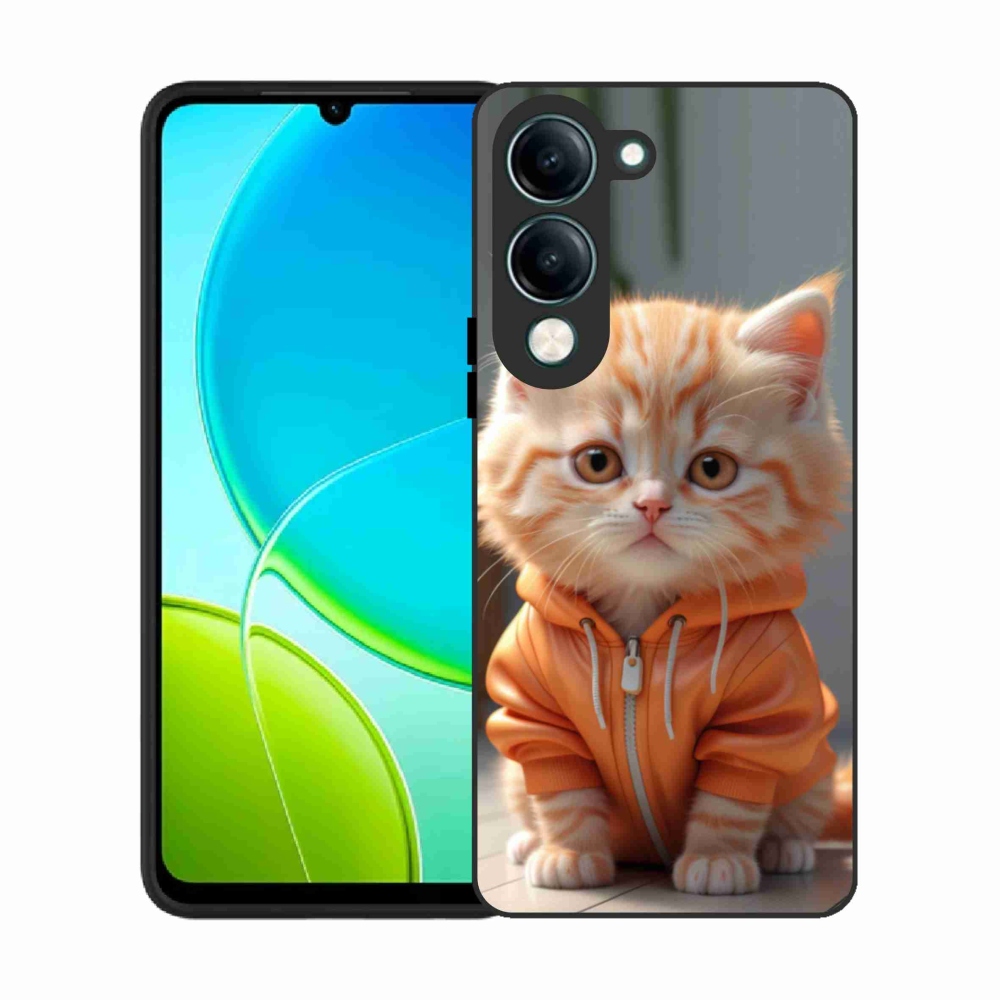 Gelový kryt mmCase na Vivo Y29S 5G - kotě v mikině