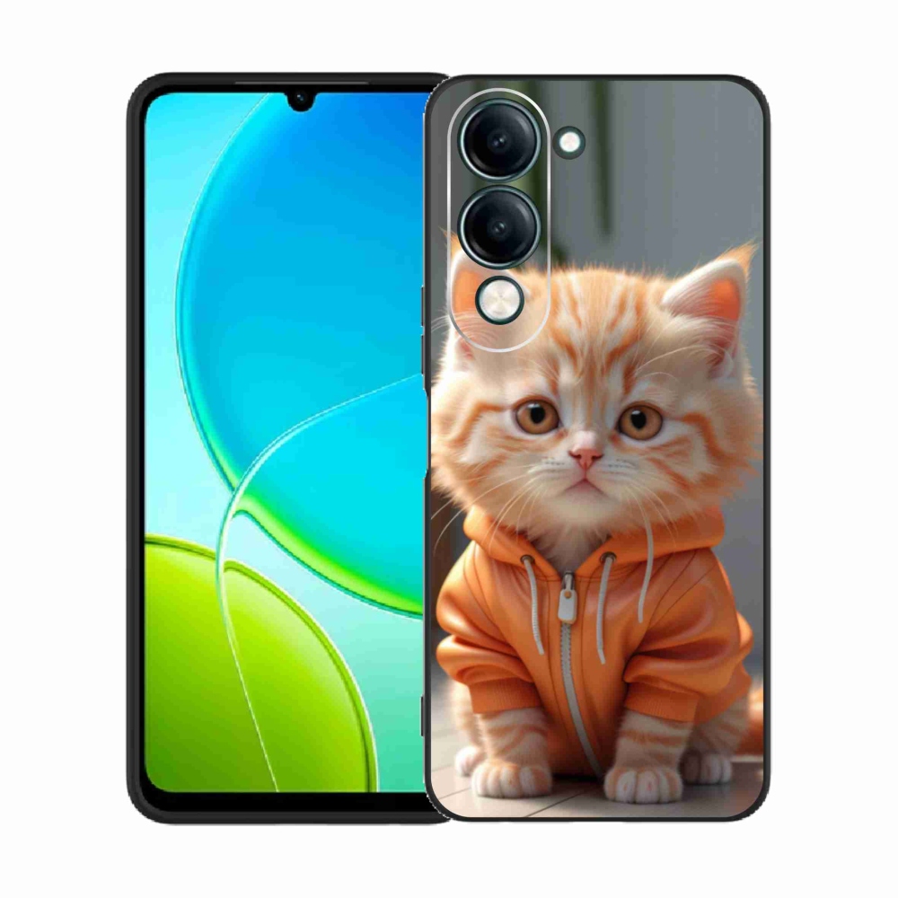 Gelový kryt mmCase na Vivo Y29S 5G - kotě v mikině