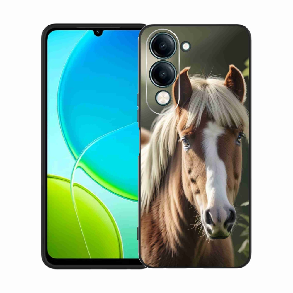 Gelový kryt mmCase na Vivo Y29S 5G - kůň se světlou hřívou