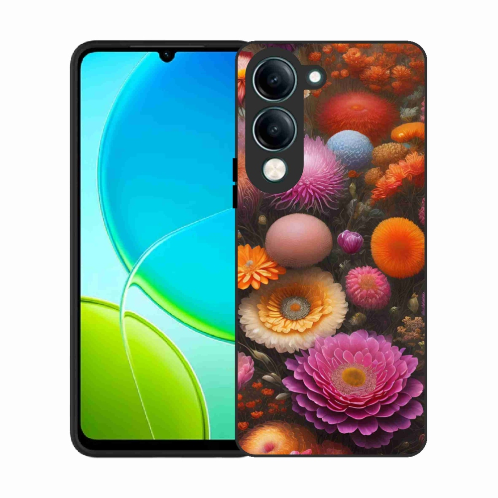 Gelový kryt mmCase na Vivo Y29S 5G - květinová kompozice