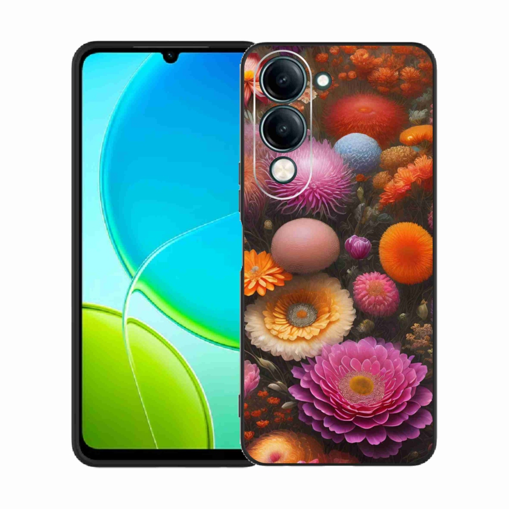 Gelový kryt mmCase na Vivo Y29S 5G - květinová kompozice