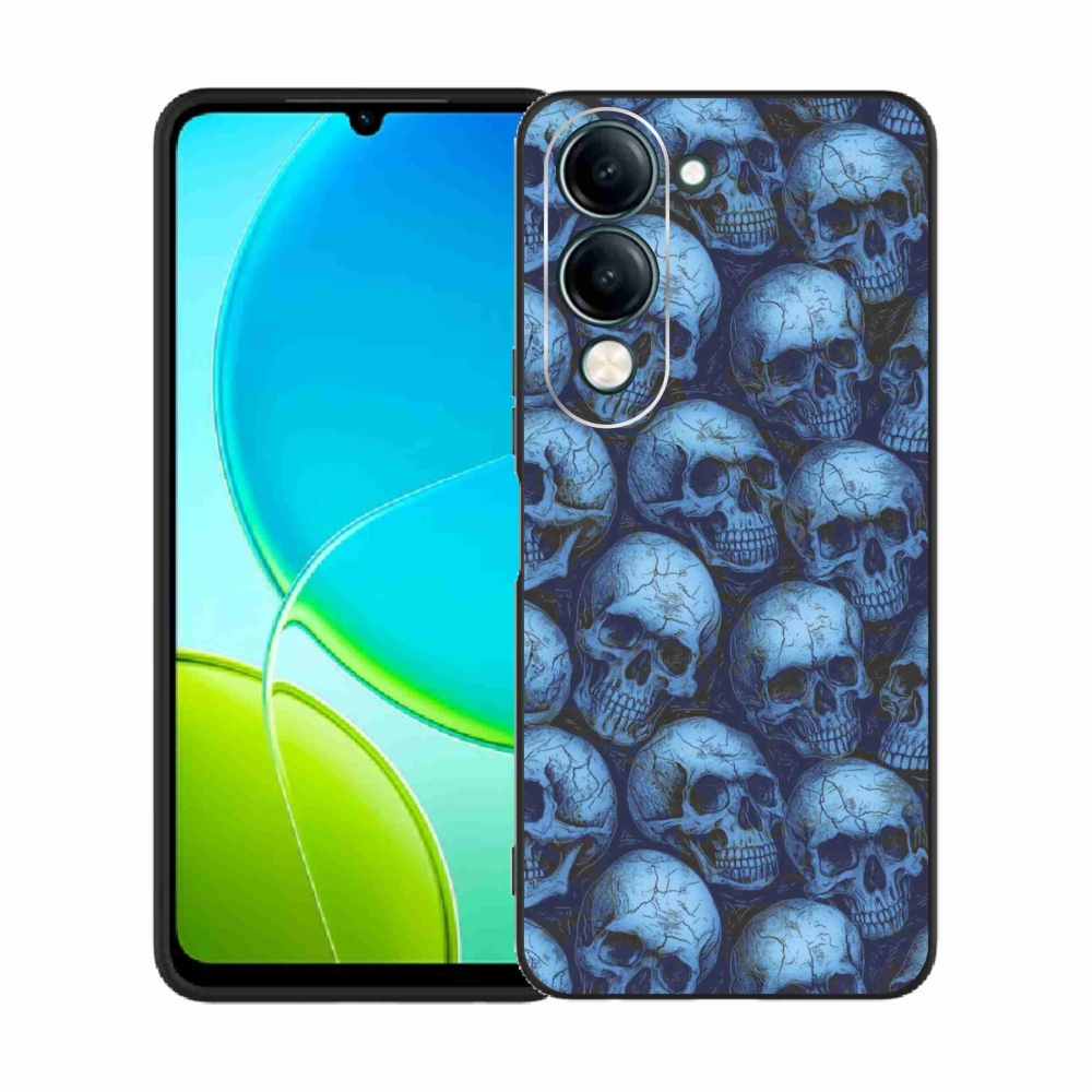 Gelový kryt mmCase na Vivo Y29S 5G - lebky