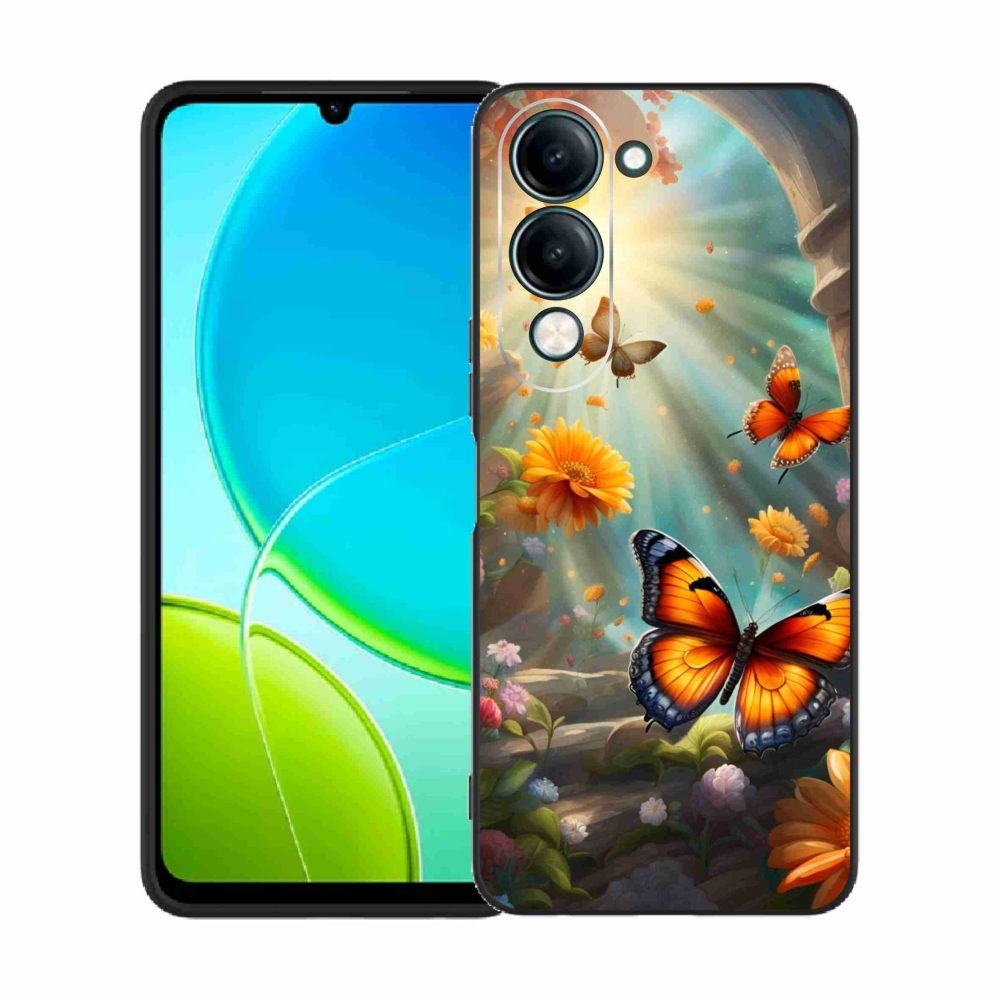 Gelový kryt mmCase na Vivo Y29S 5G - motýlí zahrada 2