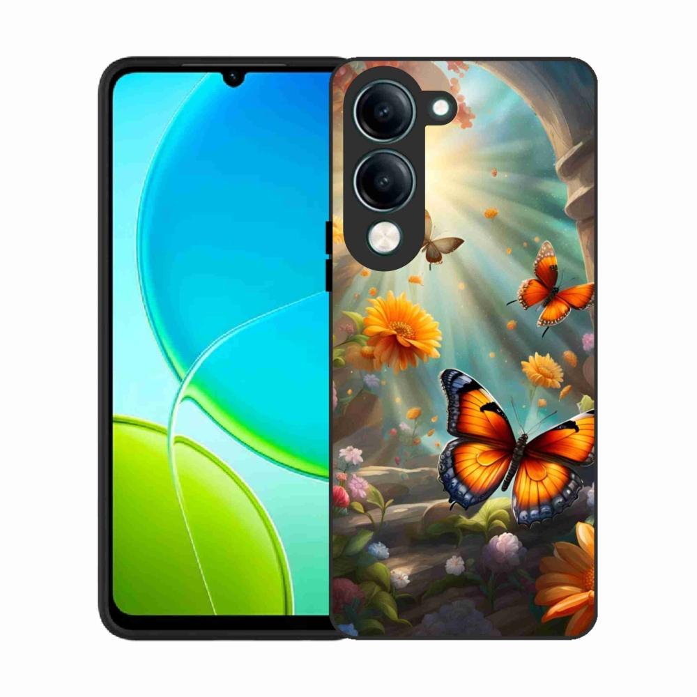 Gelový kryt mmCase na Vivo Y29S 5G - motýlí zahrada 2