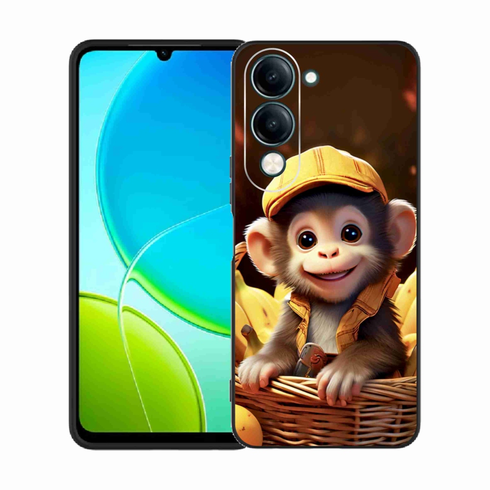 Gelový kryt mmCase na Vivo Y29S 5G - opice v košíku