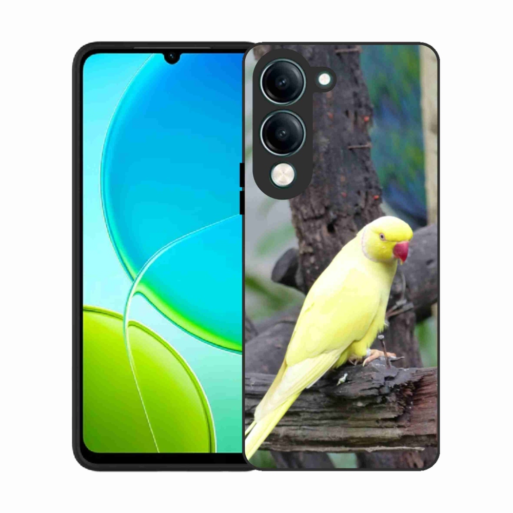 Gelový kryt mmCase na Vivo Y29S 5G - papoušek alexandr žlutý