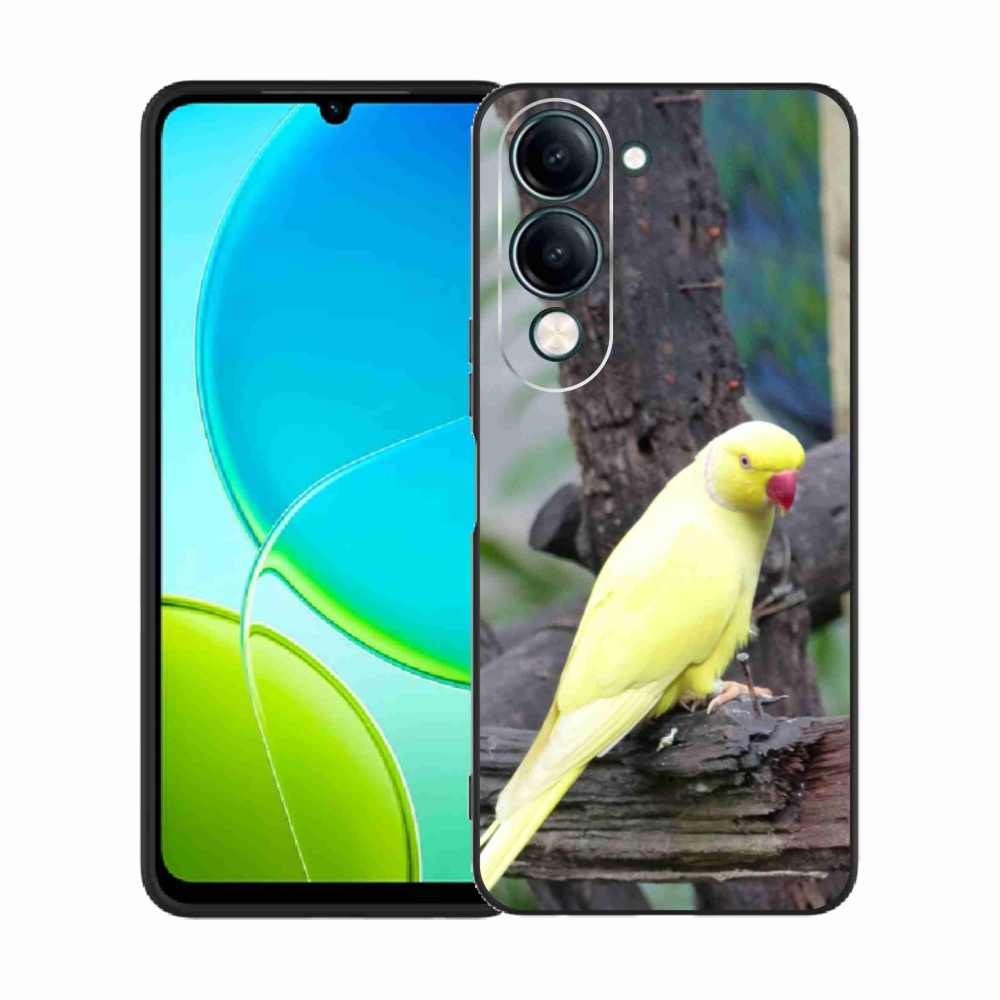 Gelový kryt mmCase na Vivo Y29S 5G - papoušek alexandr žlutý
