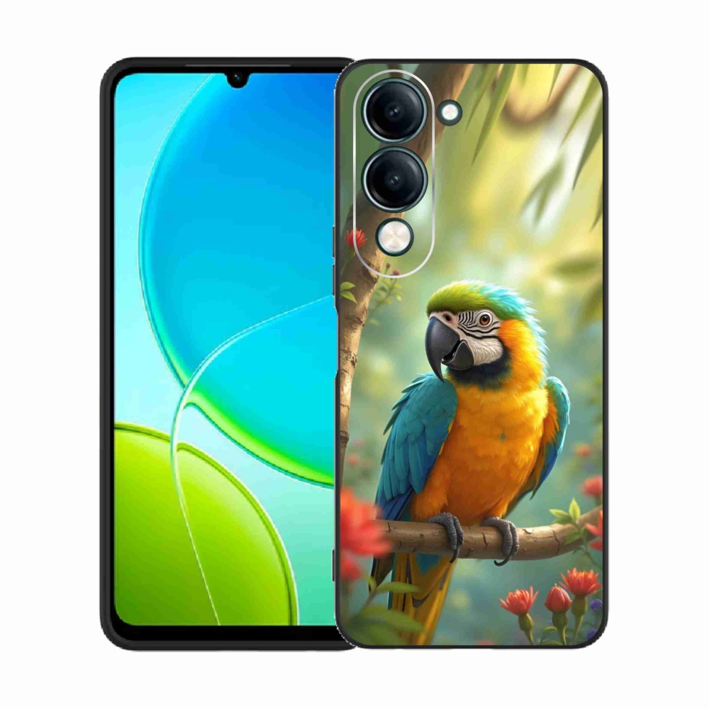 Gelový kryt mmCase na Vivo Y29S 5G - papoušek ara modrožlutá