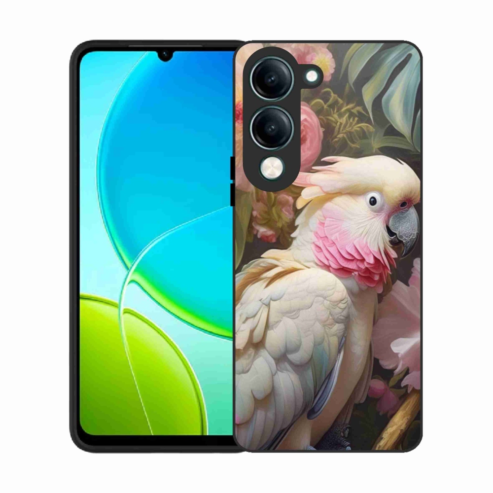 Gelový kryt mmCase na Vivo Y29S 5G - papoušek kakadu růžový 2