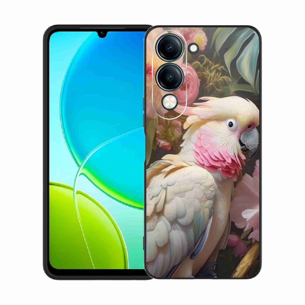 Gelový kryt mmCase na Vivo Y29S 5G - papoušek kakadu růžový 2