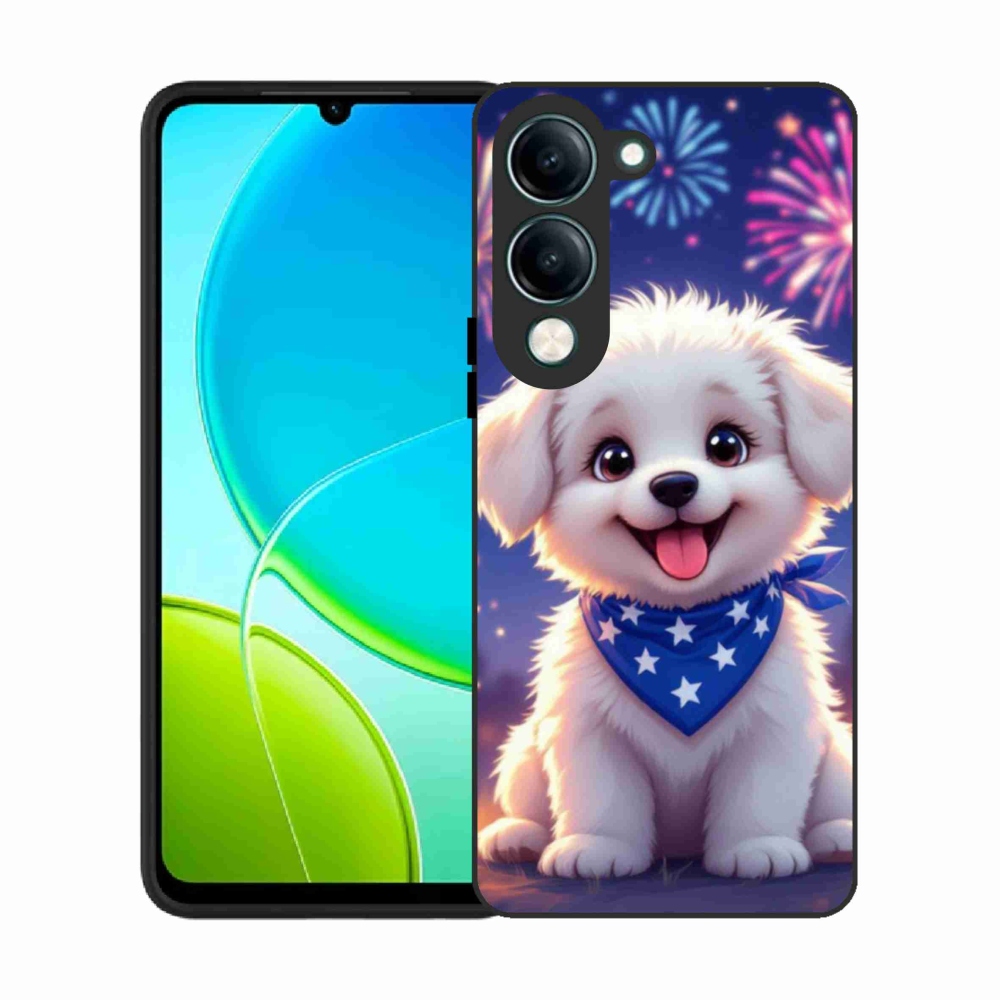 Gelový kryt mmCase na Vivo Y29S 5G - slavnostní štěně