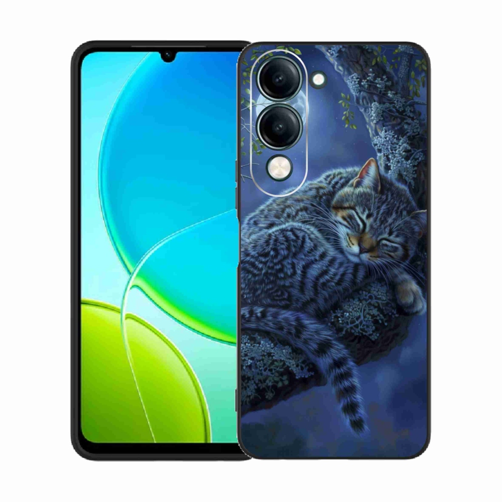 Gelový kryt mmCase na Vivo Y29S 5G - spící kočka