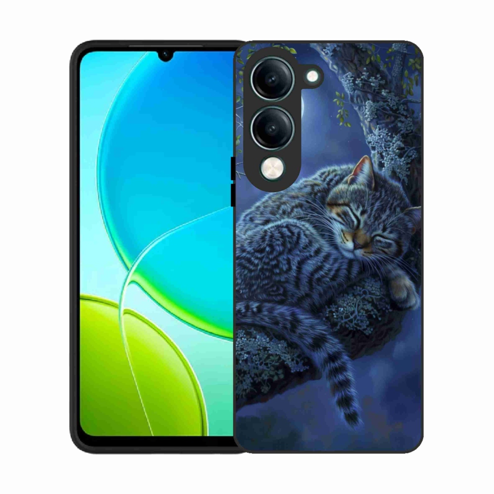 Gelový kryt mmCase na Vivo Y29S 5G - spící kočka