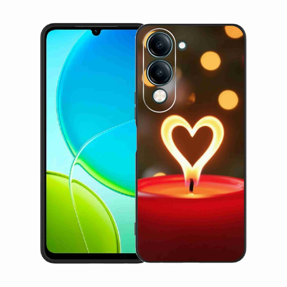 Gelový kryt mmCase na Vivo Y29S 5G - srdce z plamene