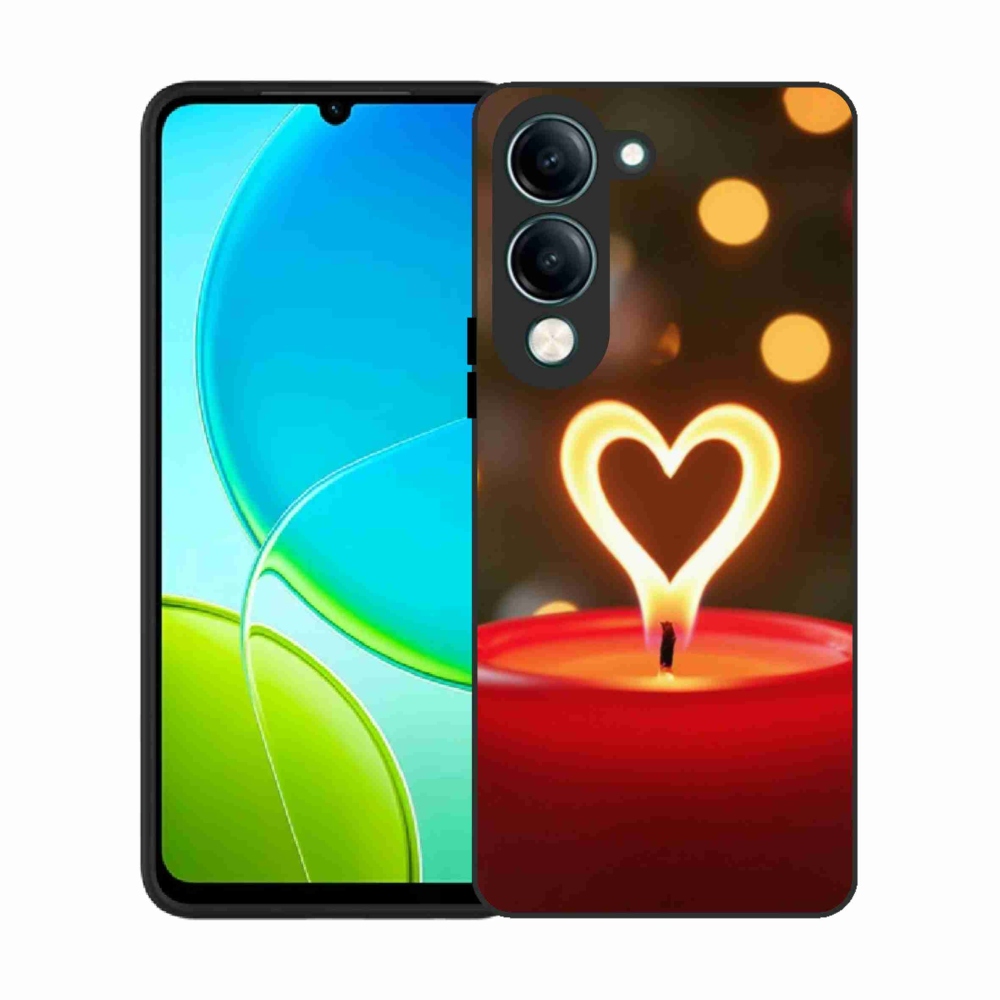 Gelový kryt mmCase na Vivo Y29S 5G - srdce z plamene