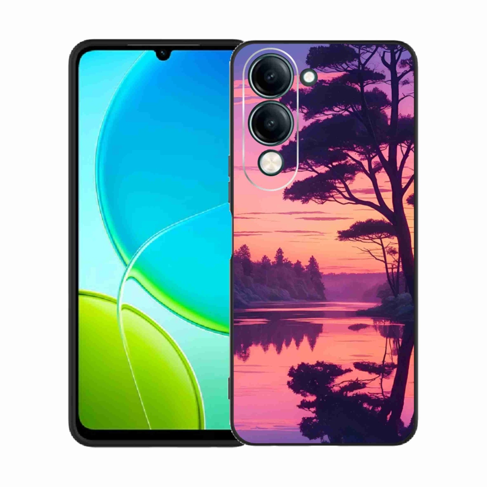 Gelový kryt mmCase na Vivo Y29S 5G - západ slunce nad jezerem