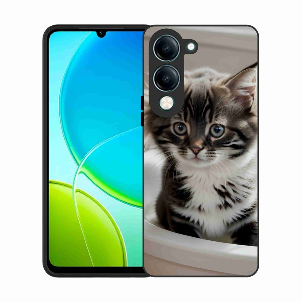 Gelový kryt mmCase na Vivo Y29S 5G - zvědavé kotě