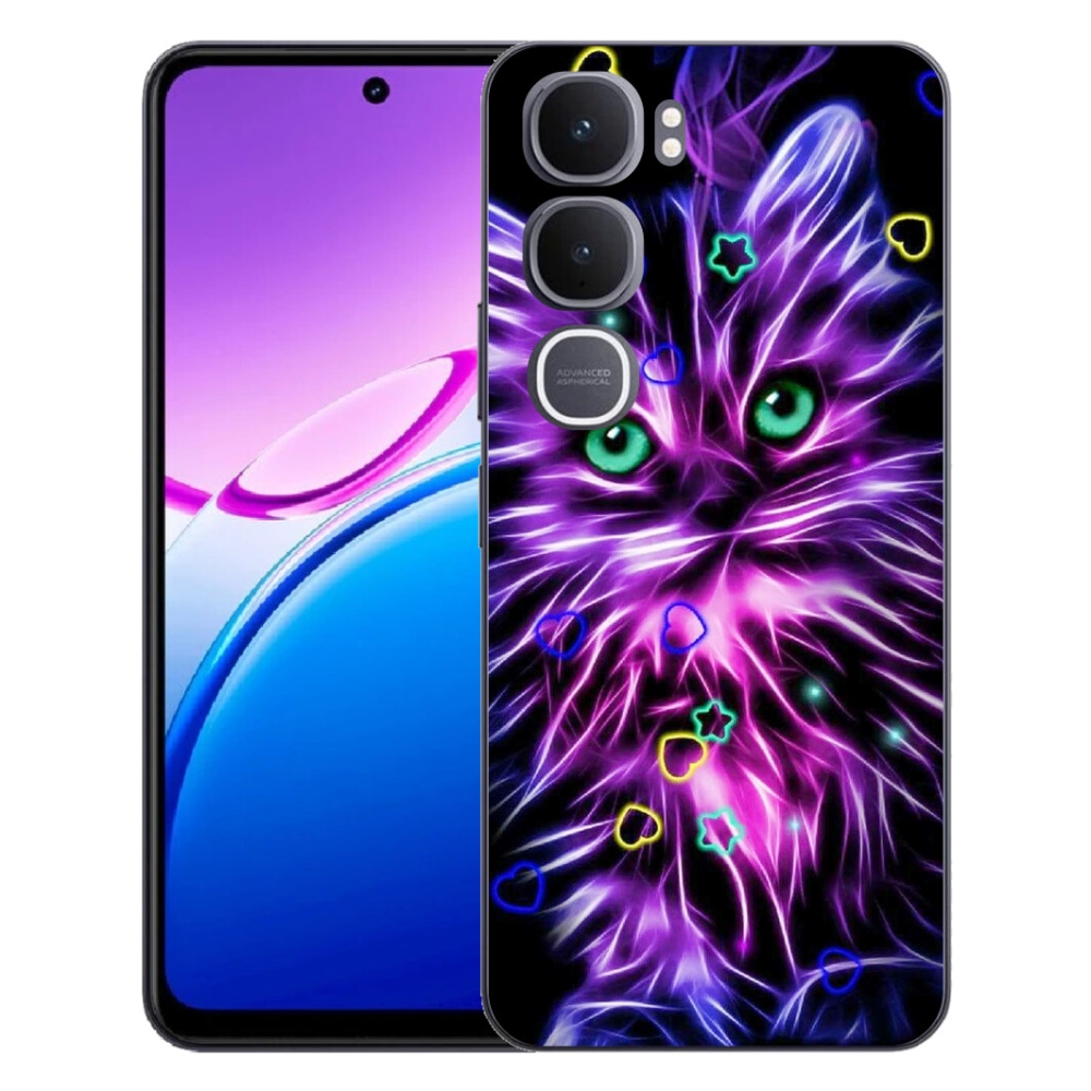 Gelový kryt mmCase na Vivo Y31 5G - abstraktní kočka