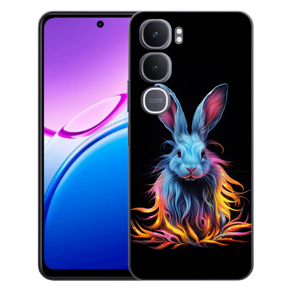 Gelový kryt mmCase na Vivo Y31 5G - abstraktní zajíc
